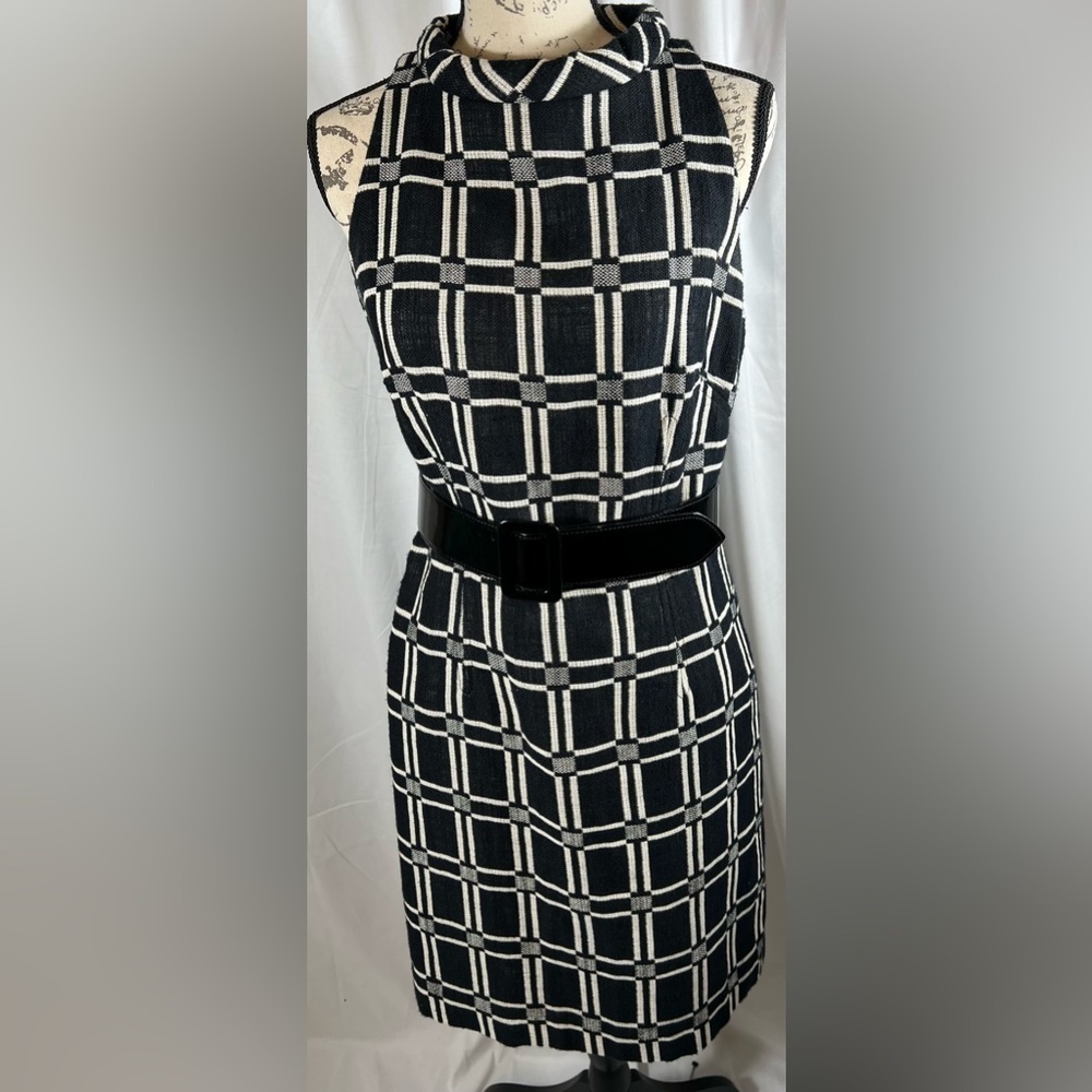 Milly Knitted Black&White Geometric Print Dress!